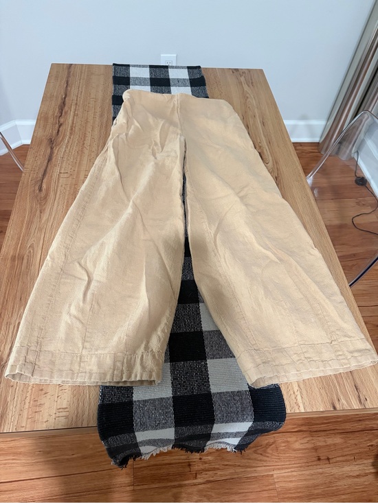 Free People Pants - Women’s Wide-Leg linen Pants in Beige